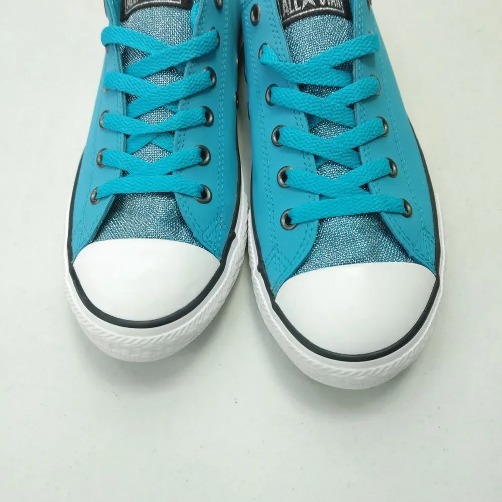 Converse Chuck Taylor All Star Low Junior Size 5 Blue Leather Glitter 662329C